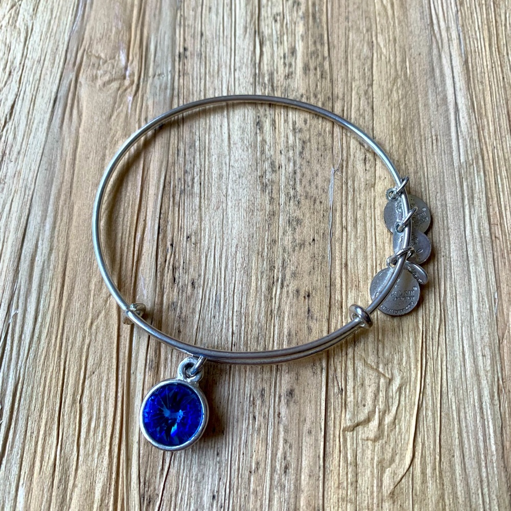 Alex and Ani sapphire bracelet